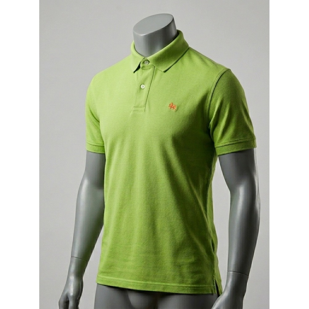 Magee 1866 Mens Green Cotton Pique Polo Shirt Embroidered Crest Logo Size XL Big